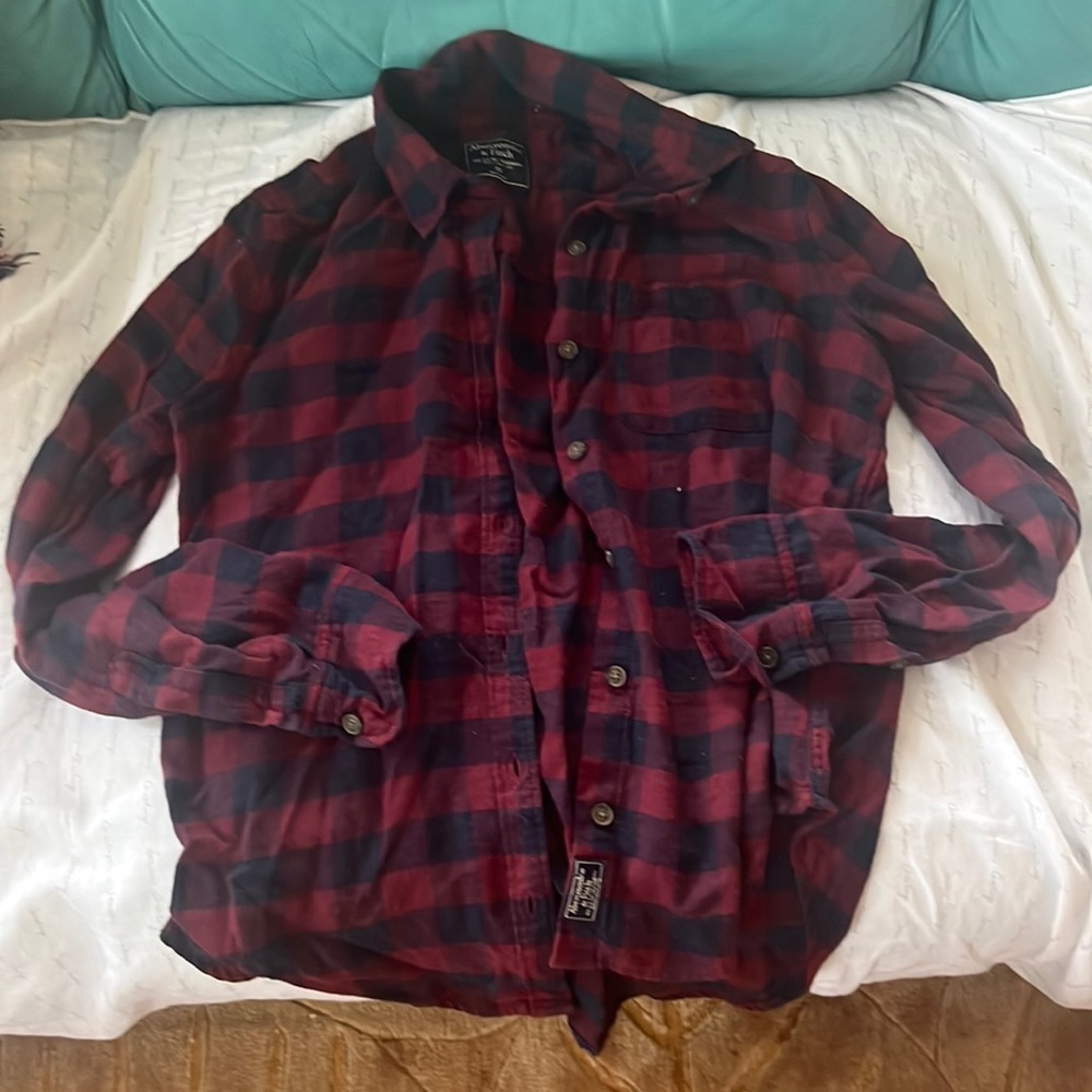 Red and blue checkered flannel from Abercrombie